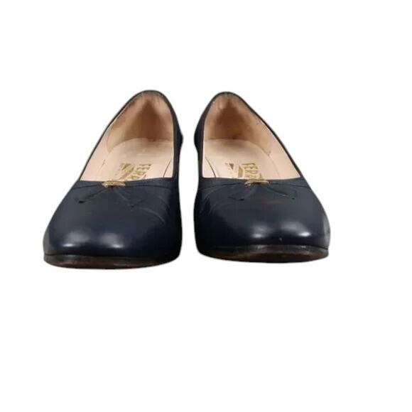 Salvatore Ferragamo Shoes Womens 5.5 Pumps Classic Fashion Leather Blue Formal - Picture 3 of 16